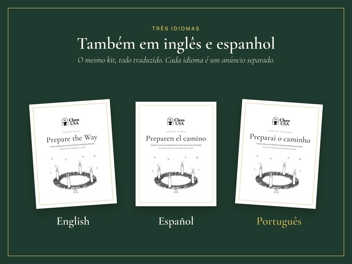 O kit do Advento também está disponível em inglês e espanhol