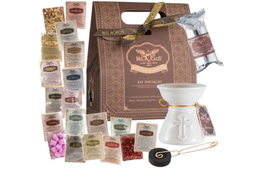 White Ceramic Incense Starter Kit
