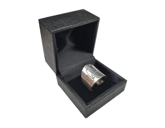 Hand-Chiseled Episcopal Ring in Sterling Silver 925