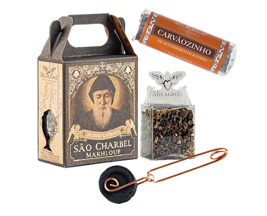 Milagros Saint Charbel Incense Mini Kit (São Charbel de Makhlouf)