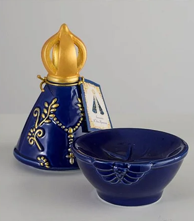 Milagros Cream Our Lady Aparecida Mantle Ceramic Incense Burner 6.3 Inches