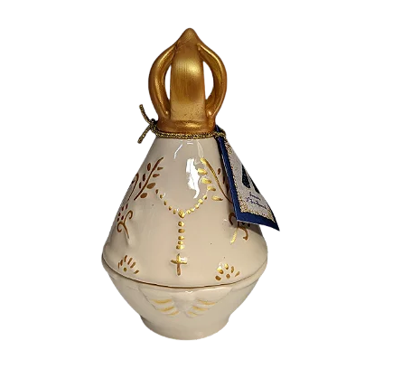 Milagros Cream Our Lady Aparecida Mantle Ceramic Incense Burner 6.3 Inches