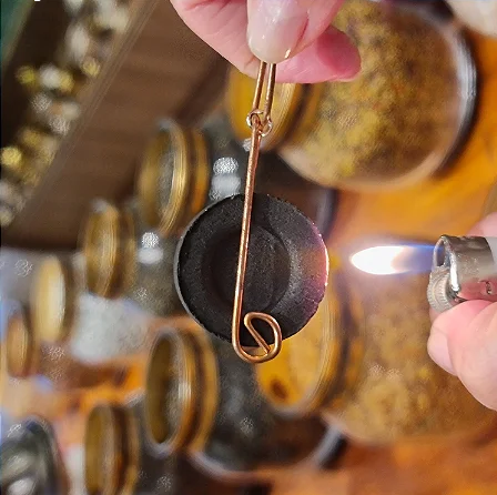 Milagros Liturgical Charcoal Tongs 4.7 Inches Stainless Steel