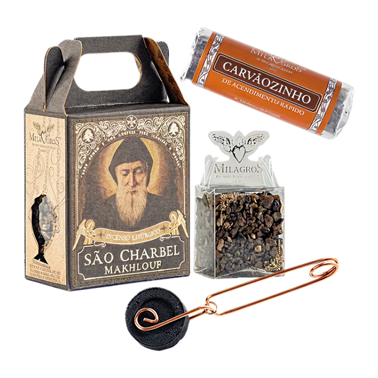 Milagros Saint Charbel Incense Mini Kit
