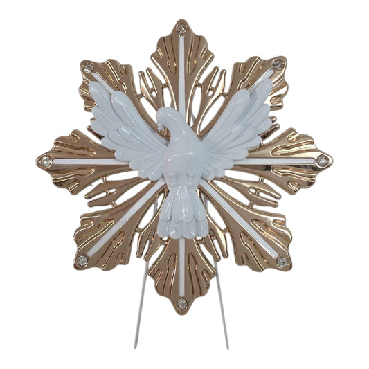 Divine Holy Spirit Splendor with Dove - Gold & White 11.8 Inches