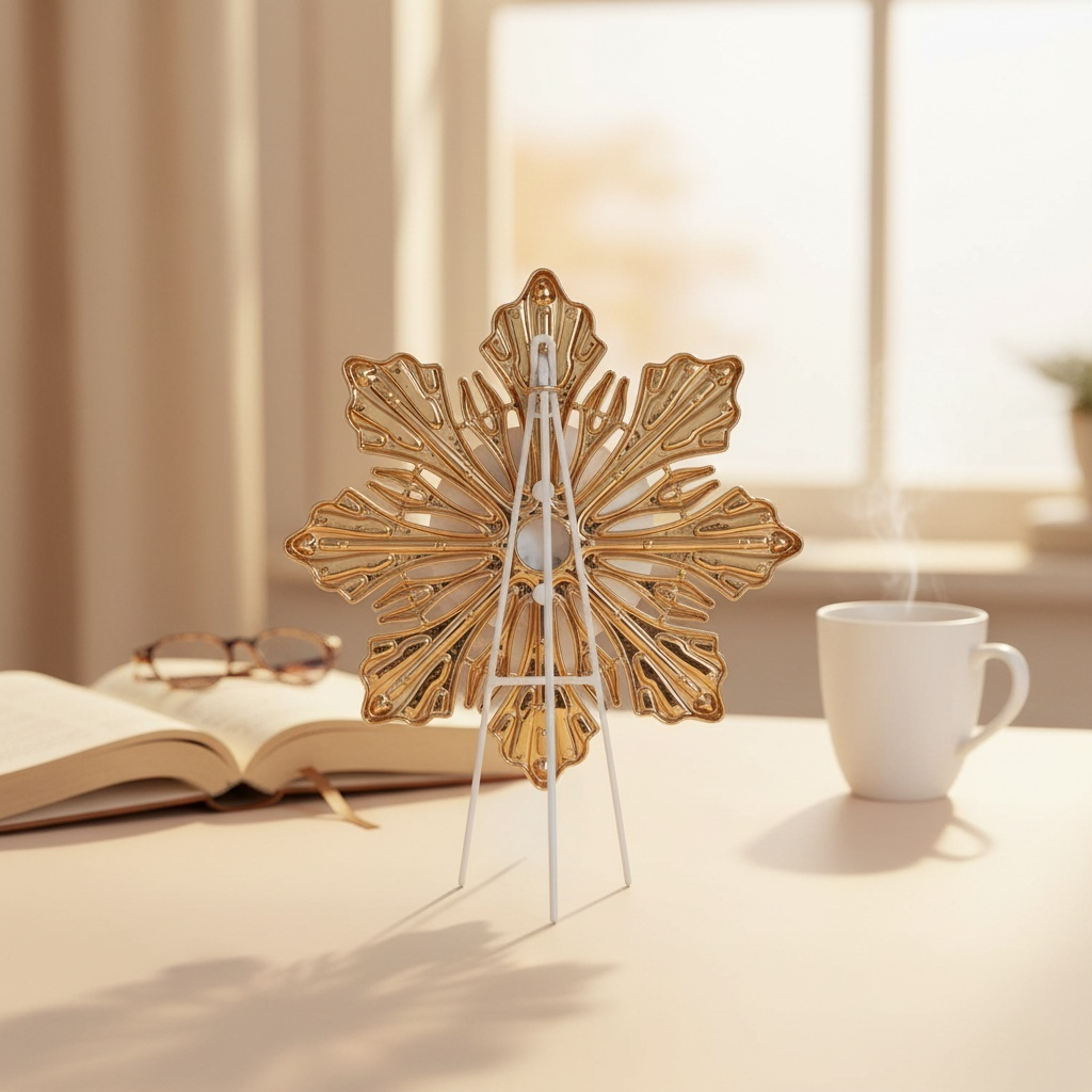 Holy Spirit Dove Ornament — Gold Sunburst with White Dove