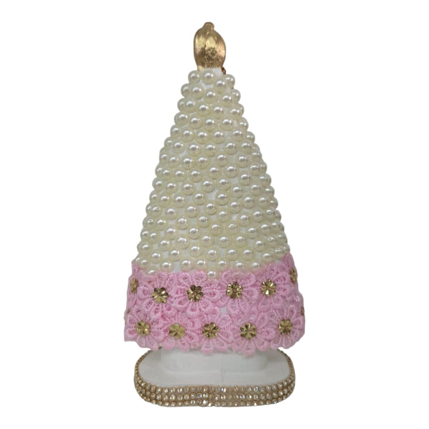 Our Lady of Aparecida Plaster Statue with Pearl Arch – 7.9 Inch