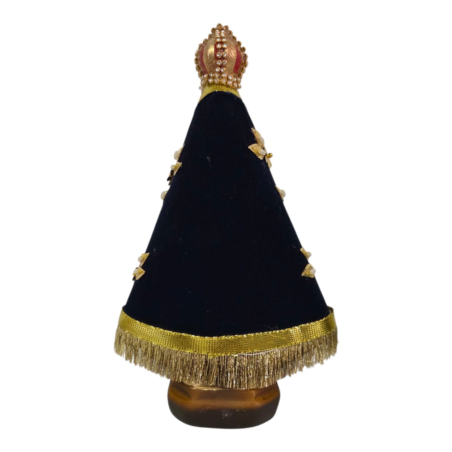 Our Lady of Aparecida Plaster Statue with Flocked Fabric – 12.6 Inch – Luxury Edition