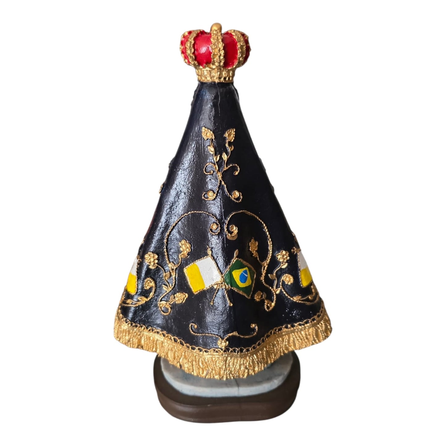 Hand-Painted Our Lady of Aparecida Statue in Resin – 10.2 Inch