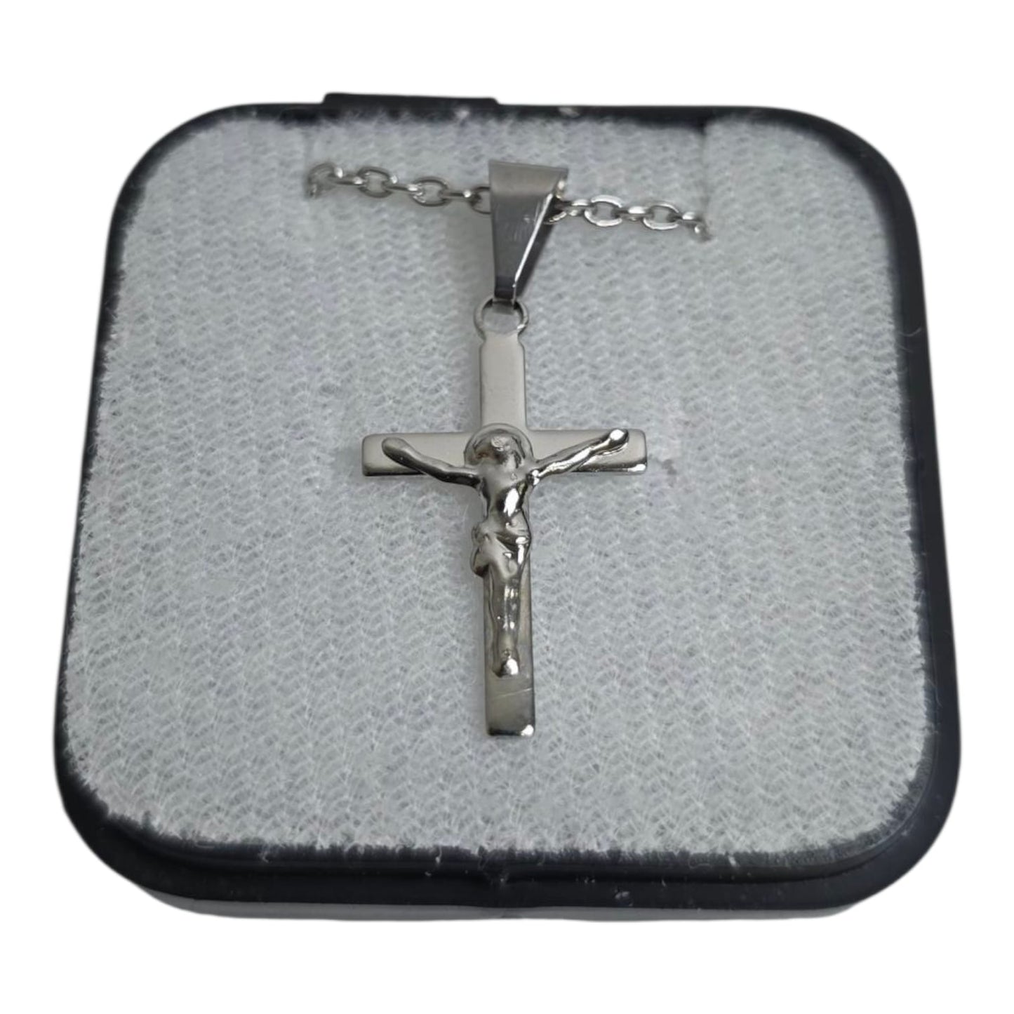 Premium Stainless Steel Catholic Cross Pendant – Modern, Hypoallergenic & Tarnish-Proof
