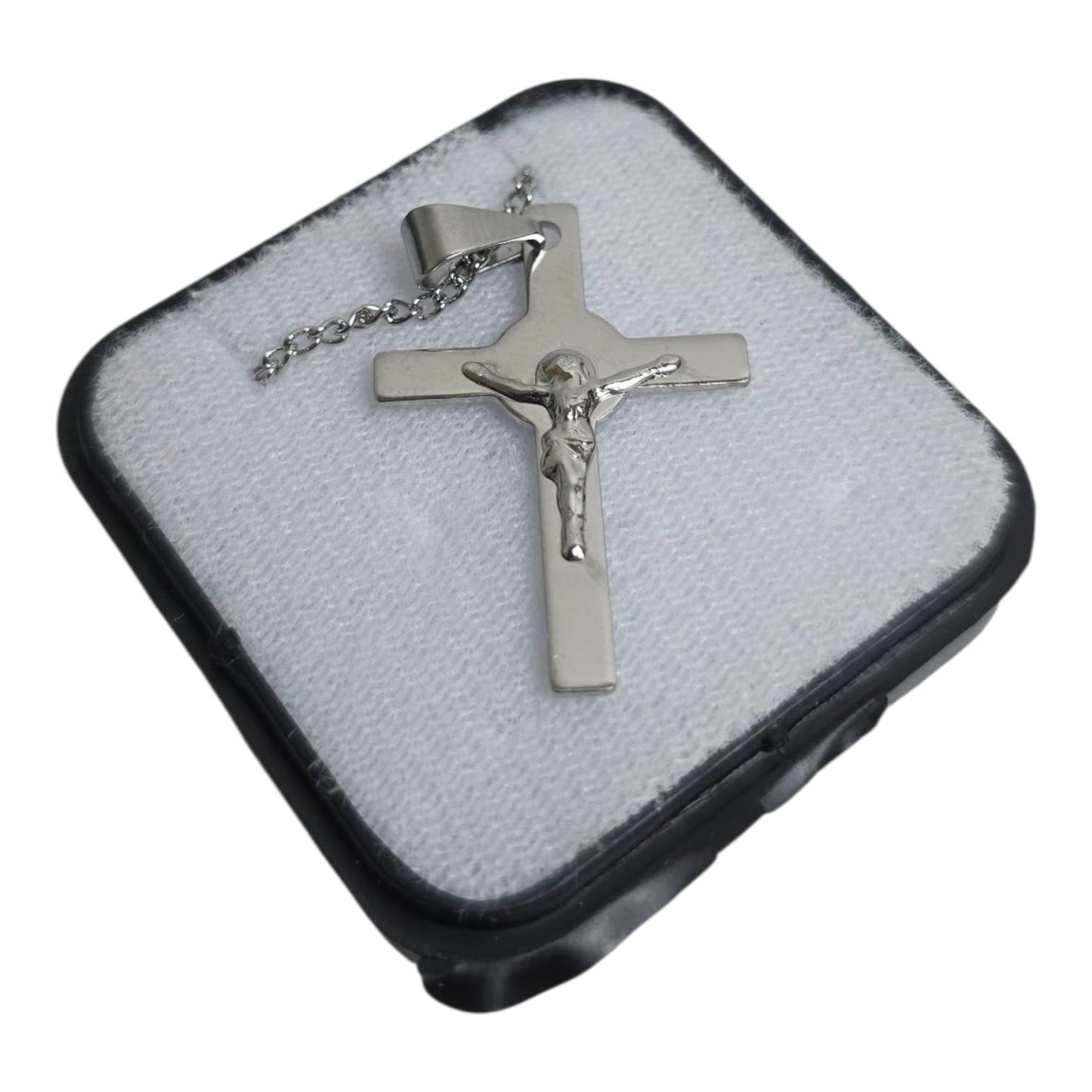 Premium Stainless Steel Catholic Cross Pendant – Modern, Hypoallergenic & Tarnish-Proof