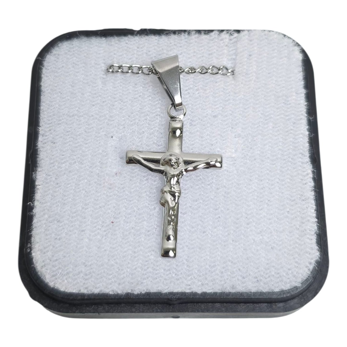 Premium Stainless Steel Catholic Cross Pendant – Modern, Hypoallergenic & Tarnish-Proof
