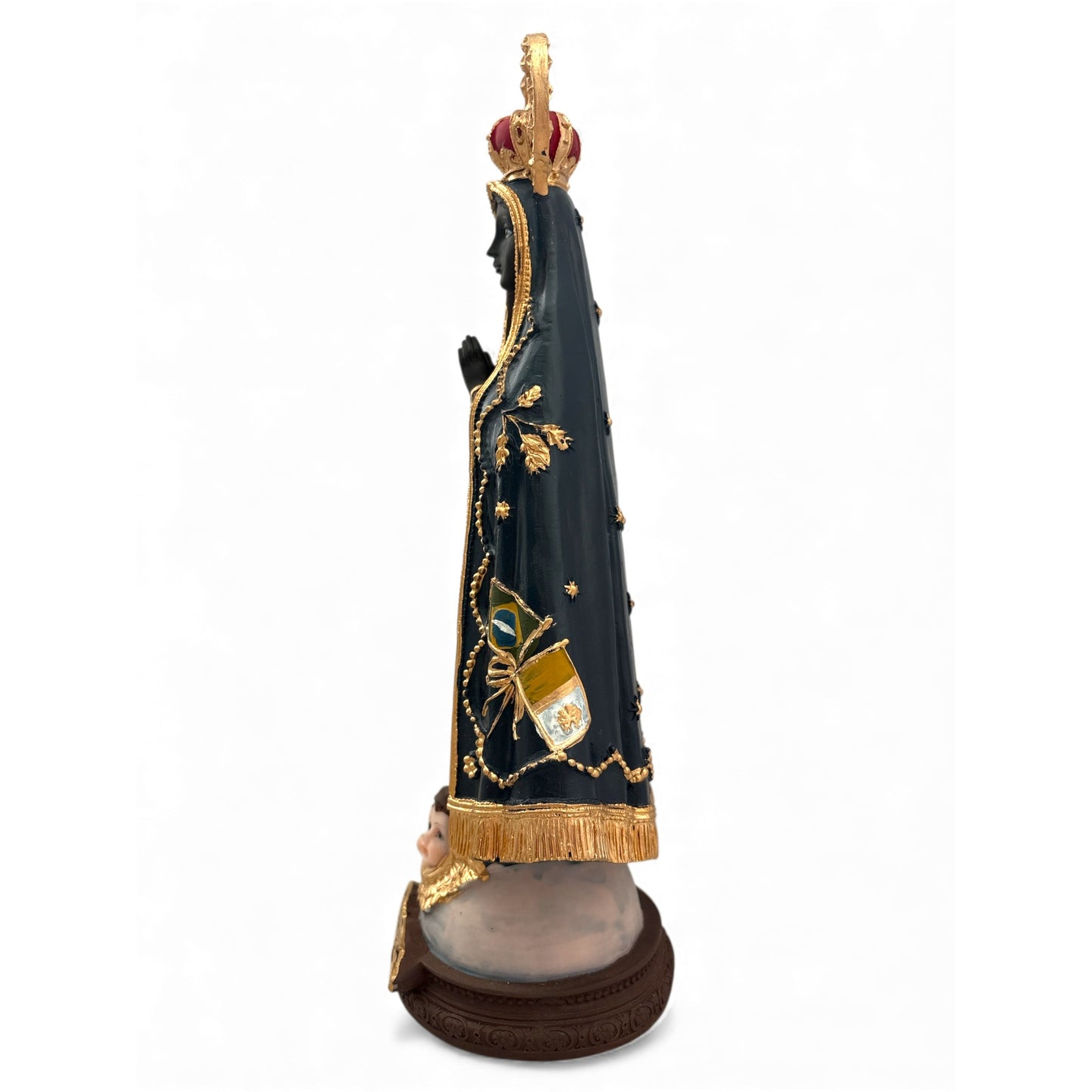 Our Lady of Aparecida Statue with Arch – Hand-Painted Resin