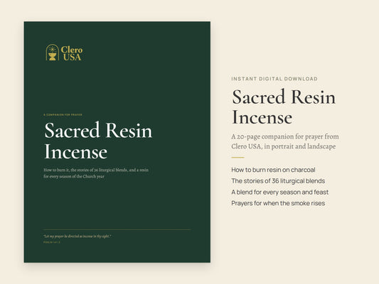Sacred Resin Incense, a 20-page Catholic guide to burning resin incense for prayer