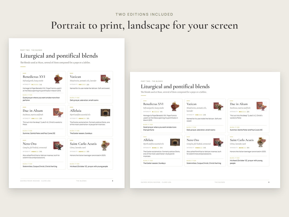 Portrait edition to print and landscape edition to read on a screen