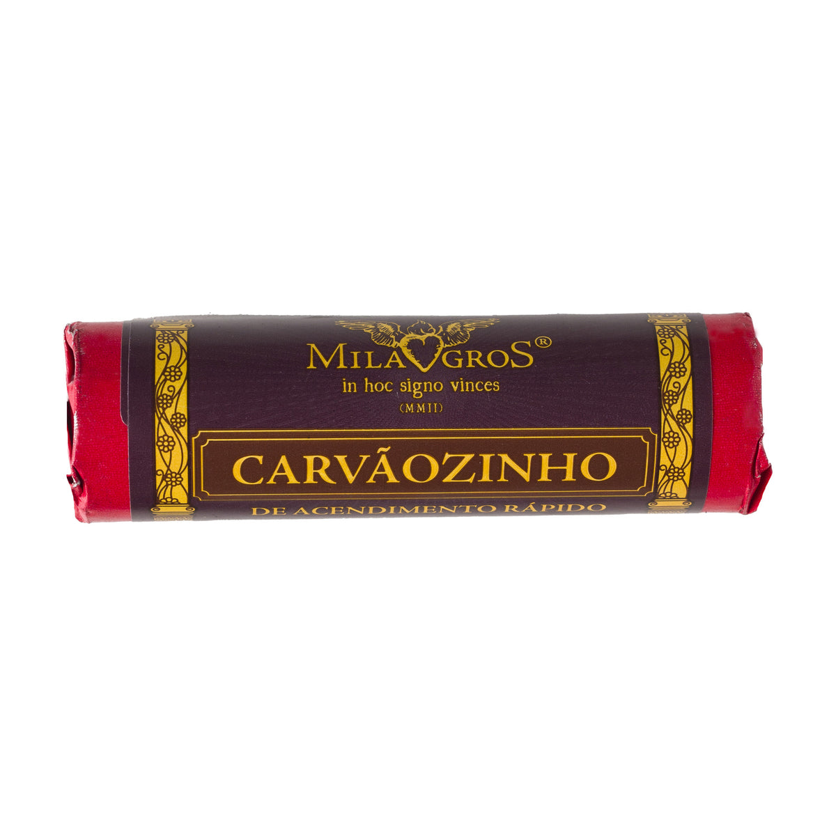 Roll of 7 Milagros quick-light charcoal tablets, 0.9 in (22 mm)